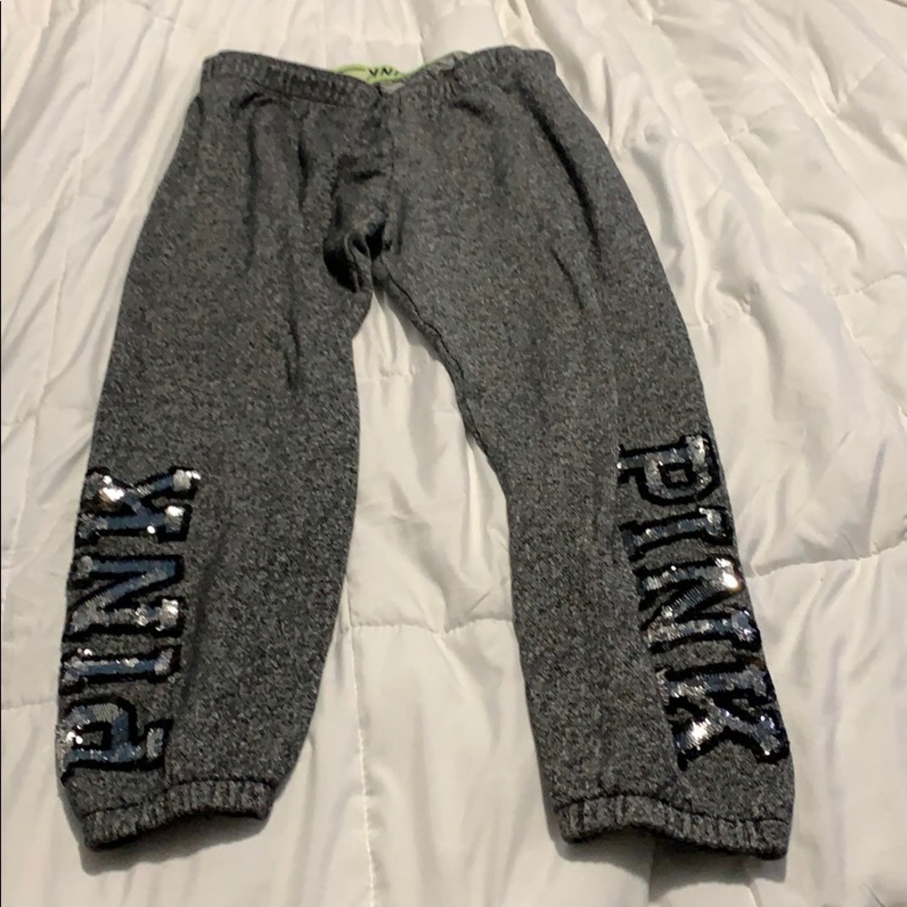 PINK sparkly sweat pants